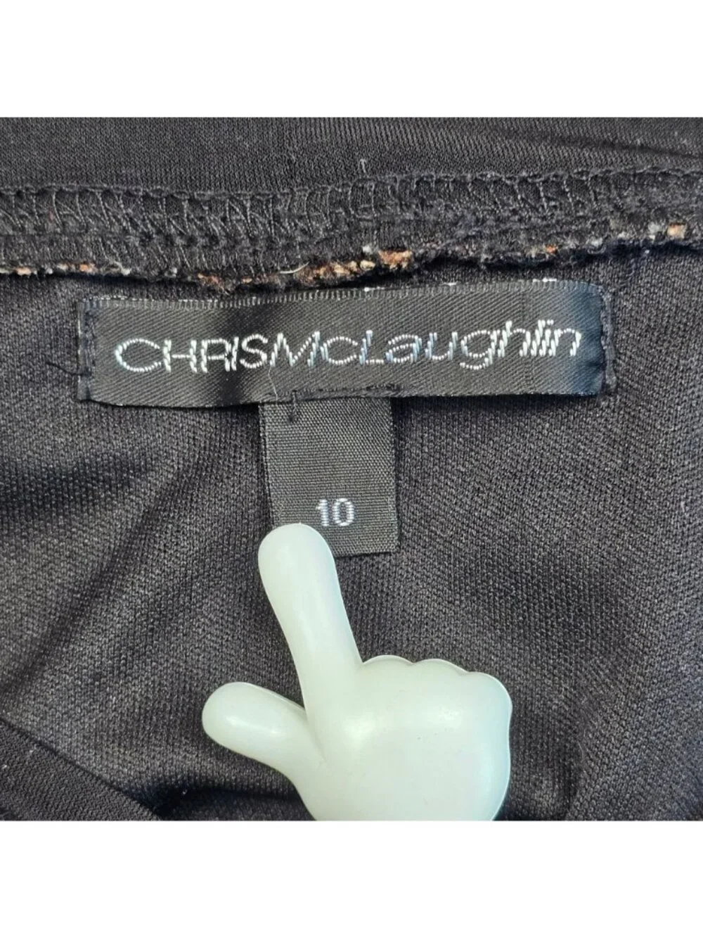 Chris McLaughlin Size 10 Dress Animal Print Striped Design Short Sleeve Sheath - Picture 3 of 5